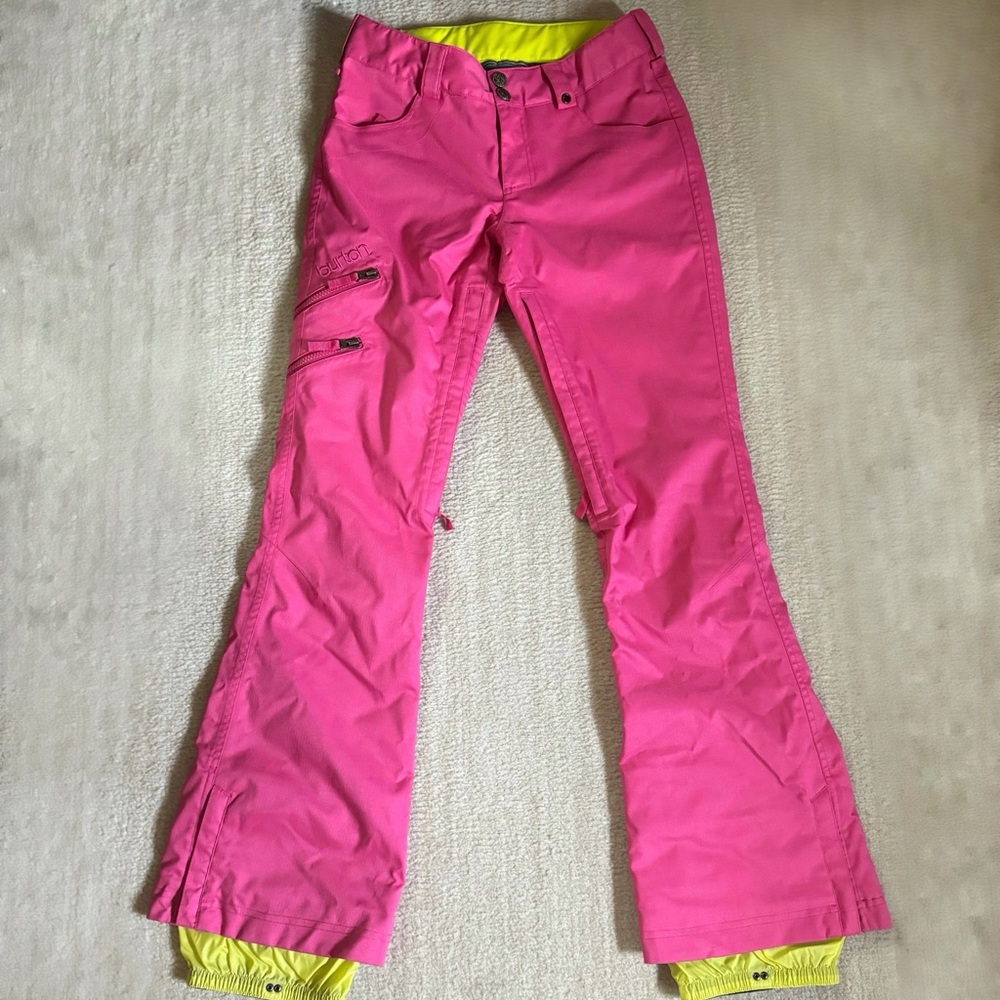 hot pink burton snow pants